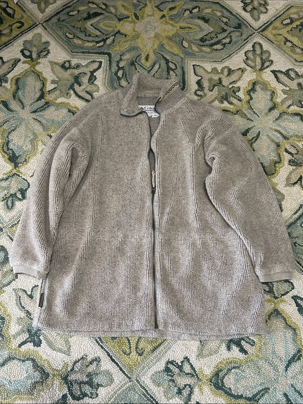 Columbia Taupe Full-Zip Sherpa Jacket